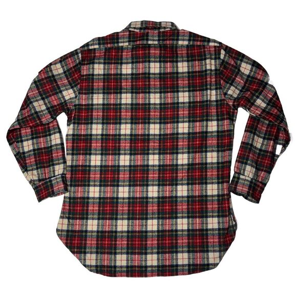 Pendleton Flannel Jacket Mens L Red Plaid Board Pockets 100% Virgin Wool VTG 60s - Picture 3 of 11